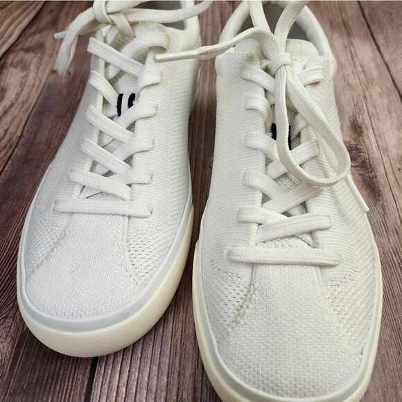 Rothy's The Lace-up Bright white knit sneakers sz 7 - Picture 3 of 14
